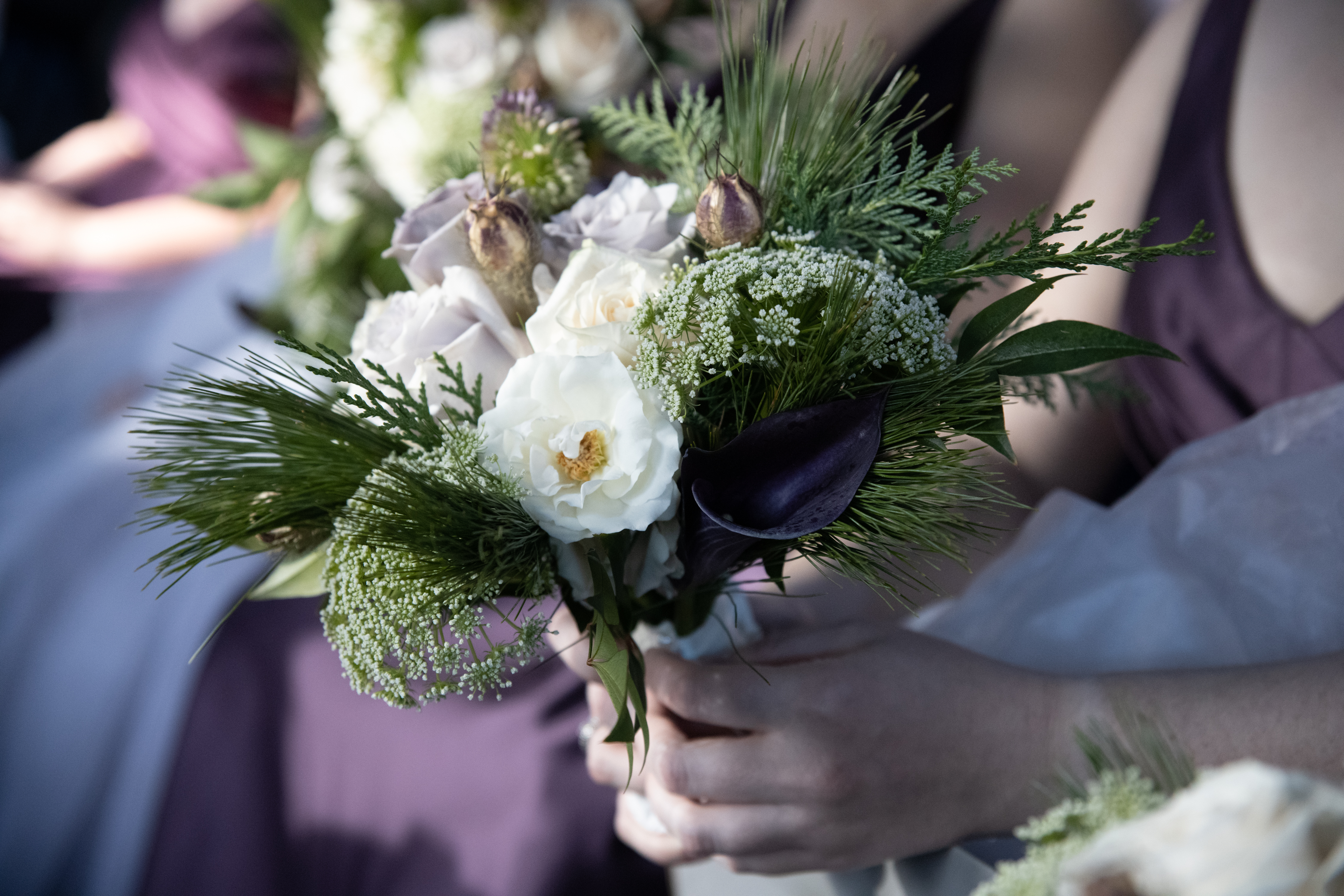 Fresh flowers for bridesmaids bouquets